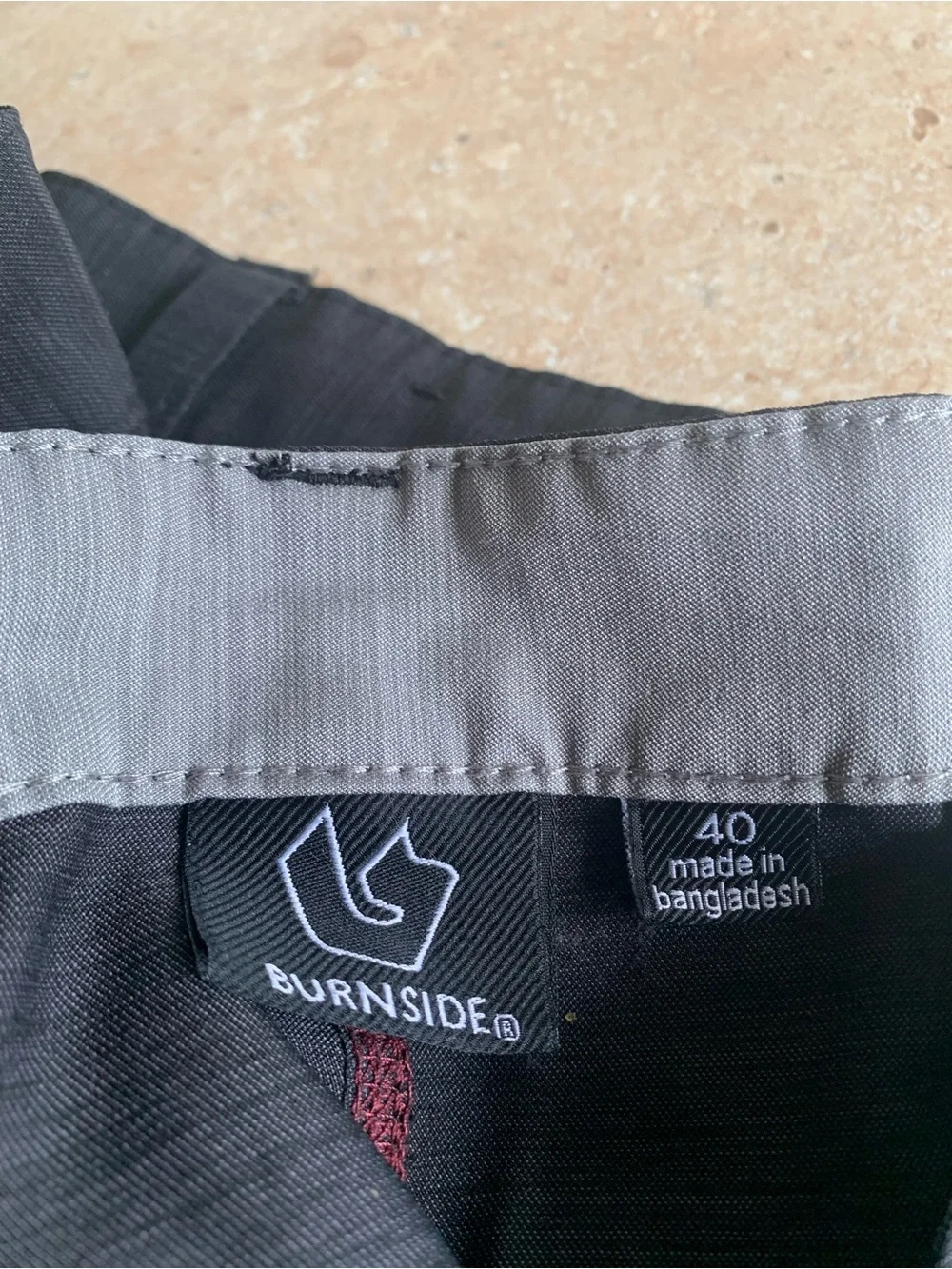 burnside Black Flat-Front Men's Shorts